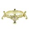 Scroll Four-legged Gold Tone Metal Egg Sphere Stand Holder Display